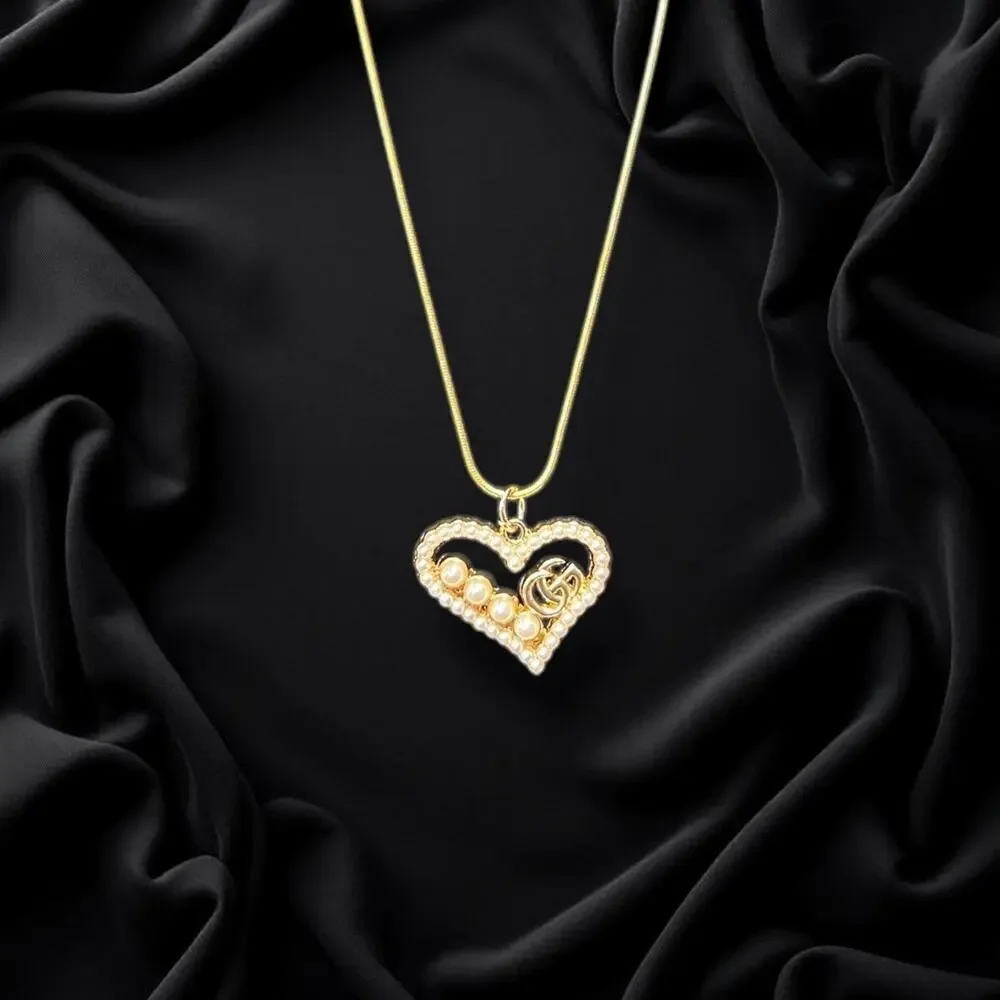 Heart Zipper Gucci Pull Button Charm with Free 18in Gold Plated Snake Chain - Picture 3 of 6